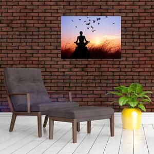 Tablou pe sticlă - Meditații (70x50 cm)