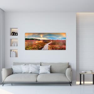 Tablou - Peisaj de toamnă - drum (120x50 cm)