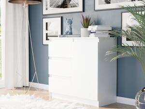 Comoda R-80-S3 cu sertare 80 cm - diverse variante de culori Alb