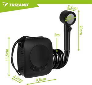 Duș de camping portabil reîncărcabil USB cu pompă - 8000 mAh