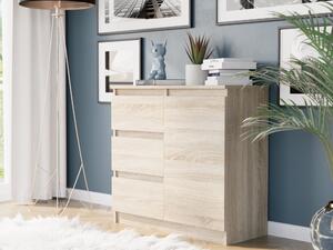 Comoda R-80-S3 cu sertare 80 cm - diverse variante de culori sonoma