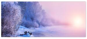Tablou - Râu înghețat (120x50 cm)