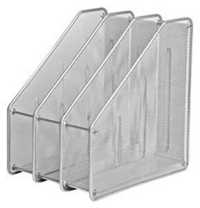 Suport dosar metalic mesh cu 3 compartimente Forofis 91331 silver