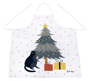 Șorț din bumbac cu model de Crăciun Crazy Cat Xmas – Butter Kings