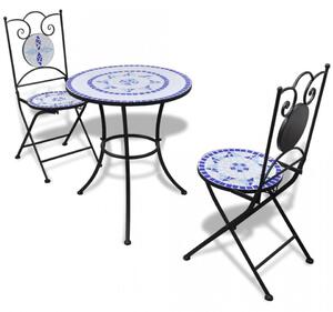 SEGAL701 - Set Masa si scaune pliante Mozaic gradina, terasa, balcon - Albastru