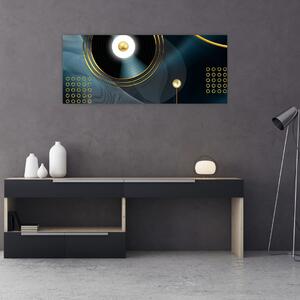 Tablou - Cercuri aurii (120x50 cm)