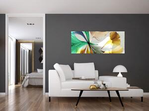 Tablou - Frunze cu pană (120x50 cm)