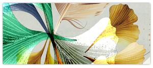 Tablou - Frunze cu pană (120x50 cm)