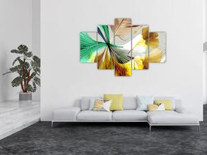 Tablou - Frunze cu pană (150x105 cm)