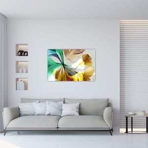 Tablou - Frunze cu pană (90x60 cm)