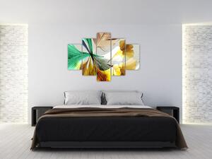 Tablou - Frunze cu pană (150x105 cm)