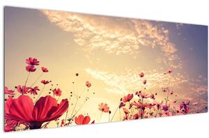 Tablou - Lunca cu flori (120x50 cm)