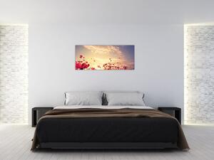Tablou - Lunca cu flori (120x50 cm)