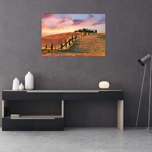 Tablou - Casa pe deal Toscana, Italia (90x60 cm)