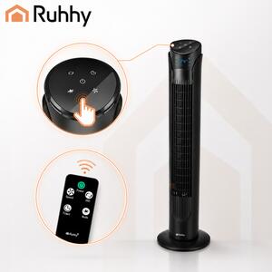 Ventilator tip coloană – silențios, puternic, cu telecomandă | 45 W, oscilație, temporizator