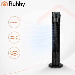 Ventilator tip coloană – silențios, puternic, cu telecomandă | 45 W, oscilație, temporizator