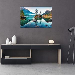 Tablou - Lacul Hintersee, Alpii Bavarezi, Austria (90x60 cm)
