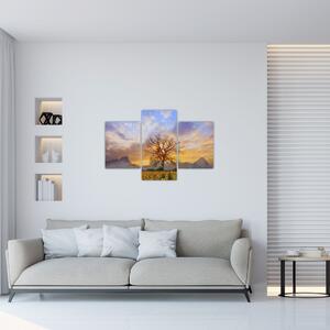 Tablou - Peisaj cu floarea soarelui (90x60 cm)