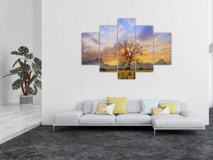 Tablou - Peisaj cu floarea soarelui (150x105 cm)