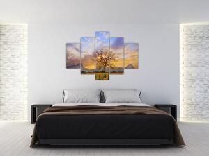 Tablou - Peisaj cu floarea soarelui (150x105 cm)