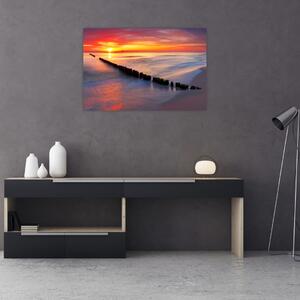 Tablou - Apus de soare, Marea Baltică, Polonia (90x60 cm)