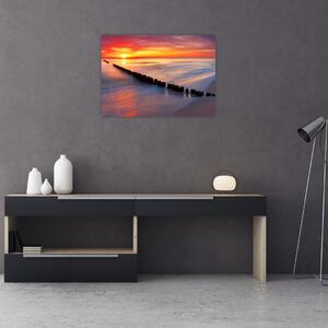 Tablou - Apus de soare, Marea Baltică, Polonia (70x50 cm)