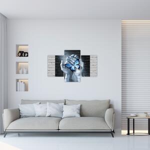 Tablou - Fluture pe perete (90x60 cm)