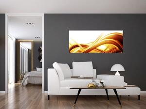 Tablou - Abstrac galben (120x50 cm)