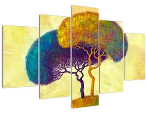 Tablou - Copaci în deal (150x105 cm)