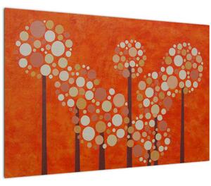 Tablou - Pădurea portocalie (90x60 cm)