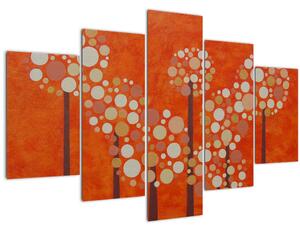 Tablou - Pădurea portocalie (150x105 cm)