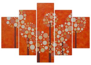 Tablou - Pădurea portocalie (150x105 cm)