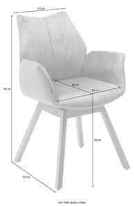 MCA furniture Set 2 scaune Tacoma verde pastel 63/64/89 cm, rotativ