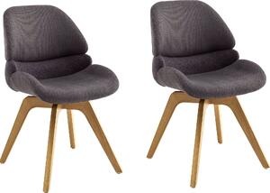 MCA furniture Set 2 scaune Henderson antracit 52/62/85 cm, rotativ