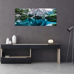 Tablou - Lac în Alpi (120x50 cm)