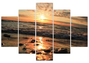 Tablou - Apus de soare, ocean (150x105 cm)