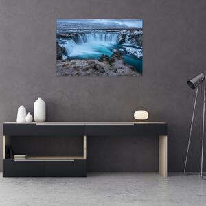 Tablou - Priveliște la cascade (90x60 cm)