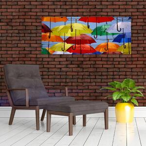 Tablou - Umbrele colorate (120x50 cm)