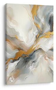 Tablou abstract linii aurii