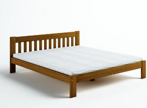 Pat din lemn de pin Aurora - Culoarea Stejar 90x200 Stejar