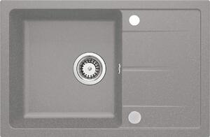 Chiuveta Deante Leda granit 670x440x164 mm, 1 camera, gri metalizat, DEA-ZRD_S113