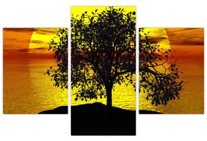 Tablou - Silueta copacilor (90x60 cm)