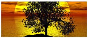 Tablou - Silueta copacilor (120x50 cm)