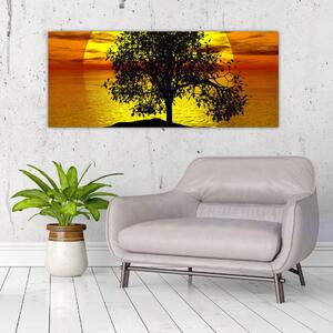 Tablou - Silueta copacilor (120x50 cm)