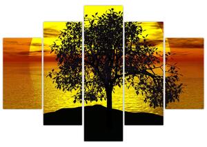 Tablou - Silueta copacilor (150x105 cm)