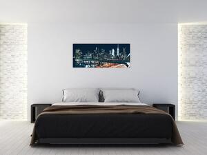 Tablou - Oraș de noapte (120x50 cm)
