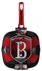 Berlinger Haus BH-1947 Metallic Line Burgundy Edition Tigaie pentru grătar cu mâner detașabil și spălător de 28 cm