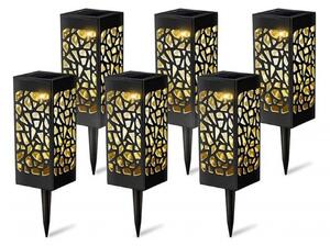 Set 6 x Lampa solara LED Alb cald
