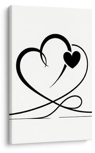 Tablou inimi negre minimaliste