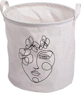 Cos de depozitare cu imprimeu GUSTA 30x30 cm, alb
